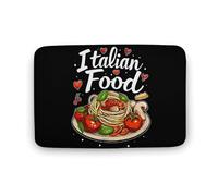 Tappetino da cucina con stampa divertente con cibo italiano, lavabile, tappetino da doccia, tappeto per bagno, soggiorno, 50,6 x 40,6 cm, 80,8 x 50,8 cm