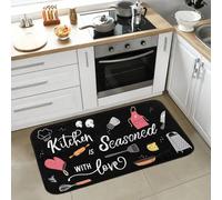 Tappetino da cucina, imbottito, anti affaticamento, per pavimento della cucina, antiscivolo, comodo, per casa, lavello, ufficio, lavanderia, 99 x 50 cm (citazione cucina)