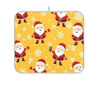 Tappetino da cucina in microfibra assorbente per scolapiatti a pois con fiocco di neve, 45,7 x 61 cm
