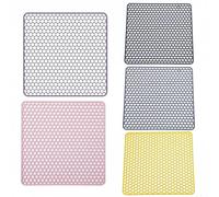 Tappetino da cucina in silicone, 30 cm, funziona come protezione per lavello e scolapiatti in uno, colore: rosa
