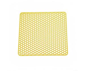 Tappetino da cucina in silicone, 30 cm, funziona come protezione per lavello e scolapiatti in uno (giallo)