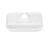 Tappetino da cucina in silicone per lavello con spugna di scarico, 27 x 14 x 5 cm, adatto per cucina e bagno, bagni pubblici e caravan, non solo un paraspruzzi per lavello (bianco)