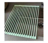 Tappetino da cucina multiuso, antiscivolo, resistente al calore, pieghevole, 43/52 cm, estensibile, verde, 52 x 33 cm, accessorio da cucina versatile