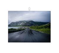 Tappetino da cucina per bancone, grande, 18 x 24 pollici, motivo: strada, autostrada, mare, montagne, costa