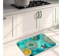 Tappetino da cucina per pavimento, motivo mandala con ape, vintage, artistico, imbottito, confortevole, lavabile, antiscivolo, decorativo, per lavelli da cucina, lavanderia e bagno, 50 x 78 cm