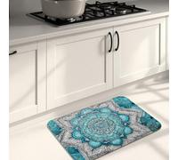 Tappetino da cucina per pavimento, motivo mandala vintage, morbido, imbottito, confortevole, lavabile, antiscivolo, per cucina, lavanderia, bagno, 50 x 78 cm
