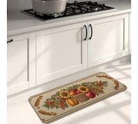 Tappetino da cucina vintage floreale per pavimento, design con cesto di frutta, morbido, imbottito, confortevole, lavabile, antiscivolo, per lavelli da cucina, lavanderia e bagno, 40 x 119 cm