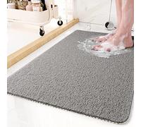 Tappetino da doccia, 60 x 90 cm, in PVC, antimuffa, tappetino da bagno in luffa per bagno e vasca da bagno, antiscivolo in luffa interna, ad asciugatura rapida