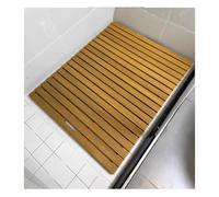 Tappetino da doccia antiscivolo in legno di bambù, per uso esterno e interno, decorazione per il bagno, perfetto per vasche da bagno e giardini (larghezza 80 x lunghezza 85 cm)