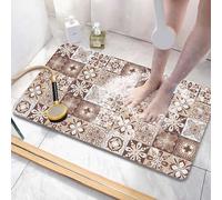 Tappetino da doccia antiscivolo, lavabile, 60 x 120 cm, ad asciugatura rapida, massaggio Luffa, morbido e confortevole, tappetino da bagno in PVC Luffa per ambienti umidi