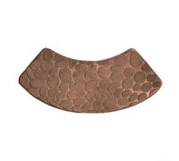 Tappetino da doccia curvo, antiscivolo, lavabile, morbido tappetino da bagno assorbente, per vasca da bagno, lavanderia, antiscivolo, per la sicurezza domestica, grigio, blu, beige (marrone)