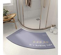 Tappetino da doccia curvo per box doccia a quadrante,Tappetino da bagno antiscivolo ad asciugatura rapida e assorbente,Tappetino da bagno semicircolare per docce rotonde