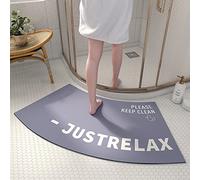 Tappetino da doccia curvo per box doccia a quadrante,Tappetino da bagno antiscivolo ad asciugatura rapida e assorbente,Tappetino da bagno semicircolare per docce rotonde