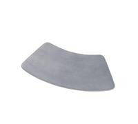 Tappetino da Doccia Curvo Tappetino da Bagno in Flanella con Fondo in PVC, tappetini curvi a Forma di ventaglio, Morbidi e assorbenti for Il Bagno(Gray,40x75 cm)