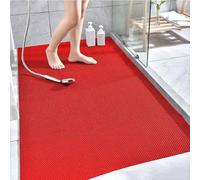 Tappetino da doccia grande, lavabile e antiscivolo, in PVC, con fori di drenaggio, ad asciugatura rapida, con superficie testurizzata, ideale per la doccia, il pavimento del bagno e come (120x150cm)