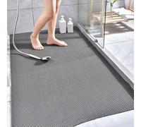 Tappetino da doccia grande, lavabile e antiscivolo, in PVC, con fori di drenaggio, ad asciugatura rapida, con superficie testurizzata, ideale per la doccia, il pavimento del bagno e come (120x140cm)