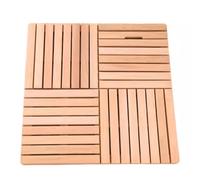 Tappetino da doccia in bambù, antiscivolo, per interni ed esterni, piattaforma da bagno in bambù naturale, 90 x 95 cm, ecologico