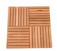 Tappetino da doccia in bambù, antiscivolo, per interni ed esterni, sauna e vasca da bagno, piattaforma da bagno in bambù naturale, ecologico, 30 x 30 cm