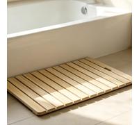 Tappetino Da Doccia In Legno Antiscivolo Interno Ed Esterno, per la Doccia, la Vasca da Bagno(65x80cm (25.6x31.5in))