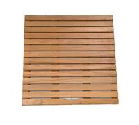 Tappetino da doccia in legno di teak di lusso, antiscivolo, con drenaggio, accessorio per spa interno/esterno, resistente all'acqua, elegante decorazione per il bagno (70 x 105 cm)