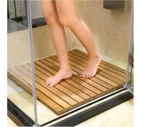 Tappetino da doccia in legno massello, antiscivolo, impermeabile, per docce, camper e spa, piattaforma multiuso