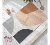 Tappetino da doccia in luffa antiscivolo per interno doccia/bagno, 60 x 90 cm, permeabilità all'acqua, morbido tappetino per vasca da bagno e vasca da bagno in PVC, ad asciugatura rapida
