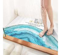 Tappetino da doccia in luffa, tappetini da bagno interni antiscivolo con scarico per zone doccia umide del bagno, tappetino da bagno ad asciugatura rapida Tappetino da bagno per box doccia (60x90 cm)