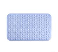 Tappetino da doccia in TPE con funzione antiscivolo e ventose, soluzione affidabile per la sicurezza del bagno, facile da fissare alla parete quando non in uso (azzurro)
