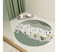 Tappetino da doccia rotondo da 70 cm, in luffa, per bagno interno doccia, antiscivolo, anti-muffa, in PVC, con scarico, asciugatura rapida