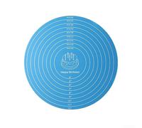 Tappetino da forno in silicone antiscivolo, 23 cm, doppia scala (blu)