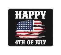 Tappetino da Gaming, Happy 4Th of July USA Flag Tappetino per Il Mouse da Gioco Lavabile Tappetini Mouse Base in Gomma Mouse Pad per Mouse Laptop 25X30Cm