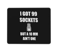 Tappetino da Gaming, I Got 99 Sockets But A 10Mm Ain't One Tappetino Mouse Antisfilacciamento Gaming Tappetino Mouse Personalizzato Tappetino Mouse Pad per Computer Mouse 25X30Cm