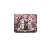 Tappetino da Gaming, Kittens Cherry Tree Tappetino per Mouse Base in Gomma Gaming Tappetino Mouse Antisfilacciamento Tappetino Mouse Pad per Computer Notebook 25X30Cm