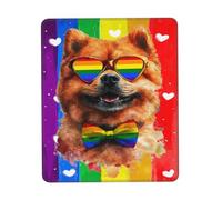 Tappetino da Gaming, Love Is Love Chow Chow Dog Rainbow LGBTQ Pride Tappetino Mouse Pad Antiscivolo Tampone per Mouse Confortevole Tappetini per Il Mouse da Gioco per Notebook Pc 25X30Cm