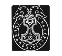 Tappetino da Gaming, Odin Viking Norsethor Hammer Mythology Gaming Mousepad Pratica Mouse Pad Personalizzato Tappetini per Il Mouse per Pc Ufficio 25X30Cm