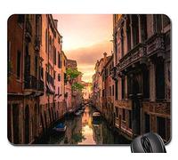 Tappetino da Gaming, Venice Italy Sunset Dusk Clouds Canal Water Tappetini Mouse Antiscivolo Tappetini per Il Mouse da Gioco Confortevole Gaming Mousepad per Computer Pc 25X30Cm