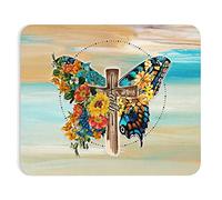 Tappetino da Gaming, with God all Things Christianty Scripture Inspirational Gaming Mousepad Antipolvere Gaming Pad Antiscivolo Tappeto Mouse per Gamers Computer 25X30Cm