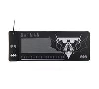 DC Comics Batman XL - Tappetino per mouse da gioco RGB con caricabatterie wireless da 15 W, LED personalizzabile, antiscivolo, impermeabile