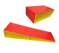 Tappetino da ginnastica inclinato, pieghevole, superficie antiscivolo, antistrappo, per ginnastica, danza, esercizi di arti marziali (180 × 56 × 35 cm)