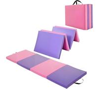 Tappetino da ginnastica pieghevole, 180 x 60 cm (quattro volte)/185 x 78 cm (pieghevole in 5 più), per esercizi di ginnastica a casa, pilates, aerobica e arti marziali