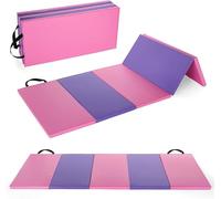 Tappetino da ginnastica pieghevole, 180 x 60 cm (quattro volte)/185 x 78 cm (pieghevole in 5 più), per esercizi di ginnastica a casa, pilates, aerobica e arti marziali