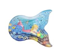 Tappetino da gioco acquatico gonfiabile, Tappetino da gioco acquatico per gatti - Tappetino per l'acqua interattivo per giocattoli per gatti Tummy Mat,Centro giochi per attività a forma di coda di pes