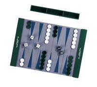 Tappetino da gioco backgammon arrotolabile in pelle PU, tavola da backgammon e set scacchi per viaggi all ' aperto, campeggio, giochi per famiglie, tappetino
