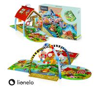 LIONELO Agnes 2 in 1 Palestrina Neonato dalla Nascita Casetta e Tappetino evolutiva 142x142cm Massaggiagengive, Giochi Pendenti, Libricino interattivo, Sonagli, Sviluppa i Sensi e Le abilità manuali