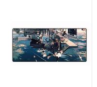 Tappetino da gioco con tappetino mouse in gomma naturale antiscivolo stampato in HD 3D Computer da gioco con blocco anime (60cmx30cm)