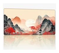 Tappetino da gioco con zone per MTG Magic The Gathering, 24 x 14 pollici cucito TCG Trading Card Play Mat Commander Board Game Mats Superficie in gomma liscia Battle Game Desk Mat, Pintura China