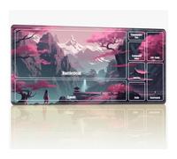 Tappetino da gioco con zone per MTG Magic The Gathering, 61 x 35,6 cm con cuciture TCG tappetino da gioco Commander da tavolo superficie in gomma liscia tappetino da gioco da battaglia tappetino da
