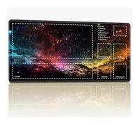 Tappetino da gioco con zone per MTG Magic The Gathering, 61 x 35,6 cm con cuciture TCG Trading Card Play Mat Commander Board Game Mats Superficie in gomma liscia Battle Game Desk Mat, Night Starry Sky