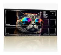 Tappetino da gioco con zone per MTG Magic The Gathering, 61 x 35,6 cm con cuciture TCG Trading Card Play Mat Commander Board Game Mats Superficie in gomma liscia Tappetino da gioco Battle Game Desk
