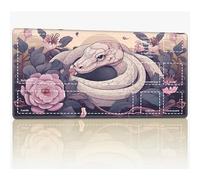 Tappetino da gioco con zone per MTG Magic The Gathering, 61 x 35,6 cm con cuciture TCG Trading Card Play Mat Commander Board Game Mats Superficie in gomma liscia Battle Game Desk Mat, Snake Pink